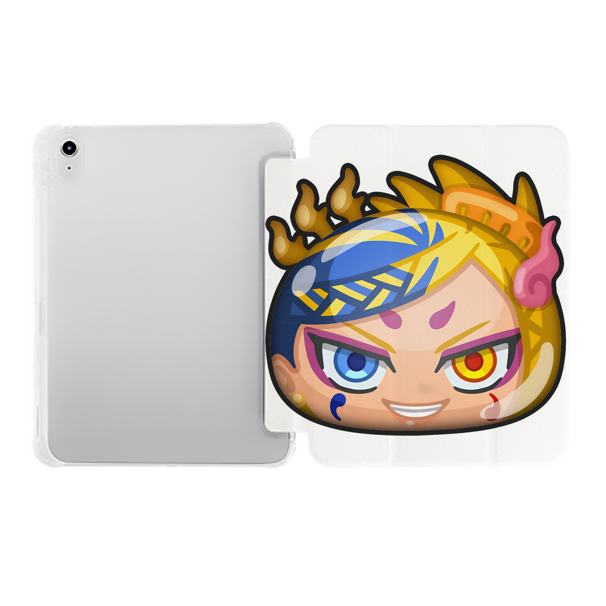 （画像用） 妖怪ウォッチ Yo-kai Watch IPad ケース ペン収納付き 三つ折りスタンド PUレザー×シリコン 対応機種9.5/10.5/10.9インチ